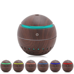 Humidificador USB Efecto Madera con Luz Nocturna LED