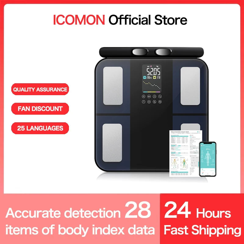 ⚡ Báscula Inteligente de Bioimpedancia 2025 con Análisis Corporal Completo