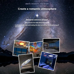 Lámpara proyectora galaxia cielo estrellado HD con 13 filtros