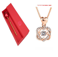 Caja Rosa Metálica para Joyería con Diseño Elegante