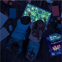 Tableta luminosa infantil para dibujar con luz 3D