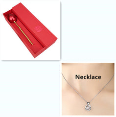 Caja Rosa Metálica para Joyería con Diseño Elegante