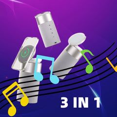 Altavoz Bluetooth 3 en 1 con Lámpara Táctil y Carga Inalámbrica