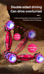 Coche RC acrobático 4WD con control por gestos y LED