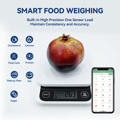 Báscula de cocina digital con Bluetooth para pesar alimentos