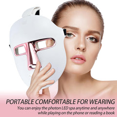 Máscara Facial LED Yearninglife de 7 Colores para Terapia de Luz