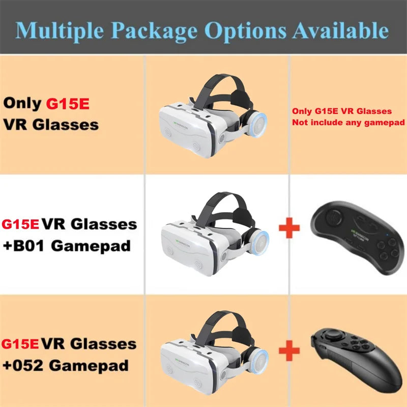 Gafas de realidad virtual VR SHINECON G15E + gamepad