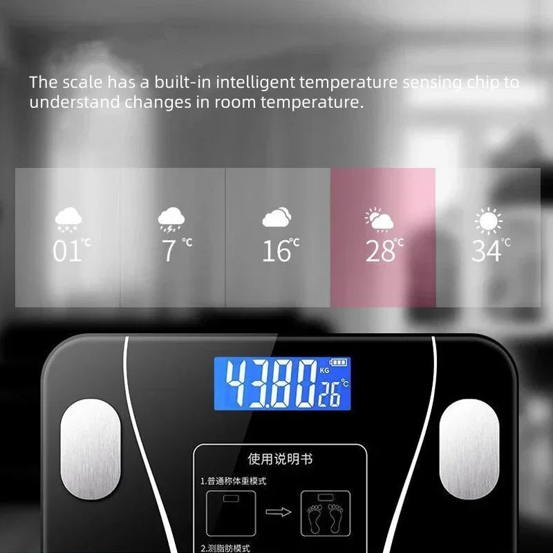 ⚡ Báscula Inteligente Bluetooth con APP y Análisis Corporal