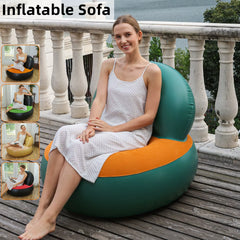 Sofá inflable ergonómico con respaldo para interior y exterior
