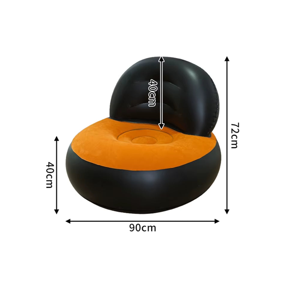Sofá inflable ergonómico con respaldo para interior y exterior