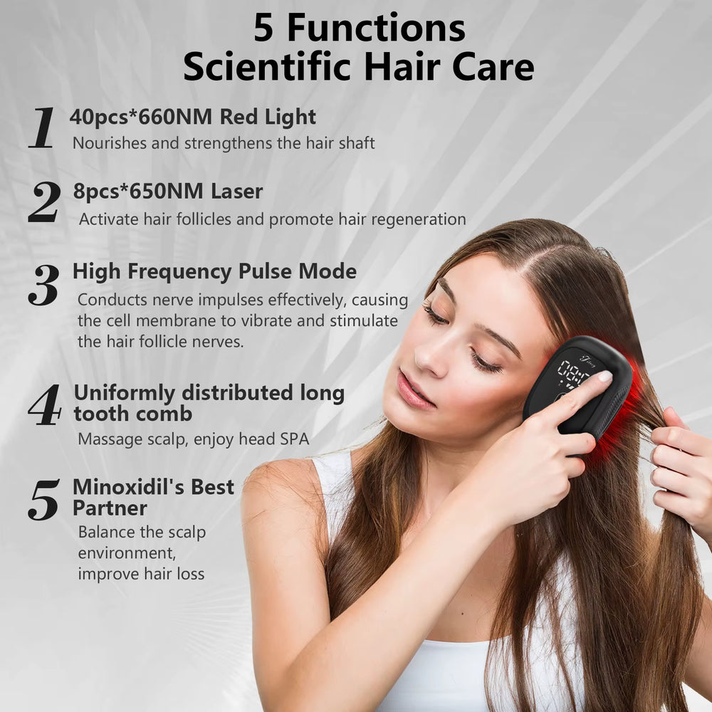 Peine láser JITESY para crecimiento capilar y masaje anticaída