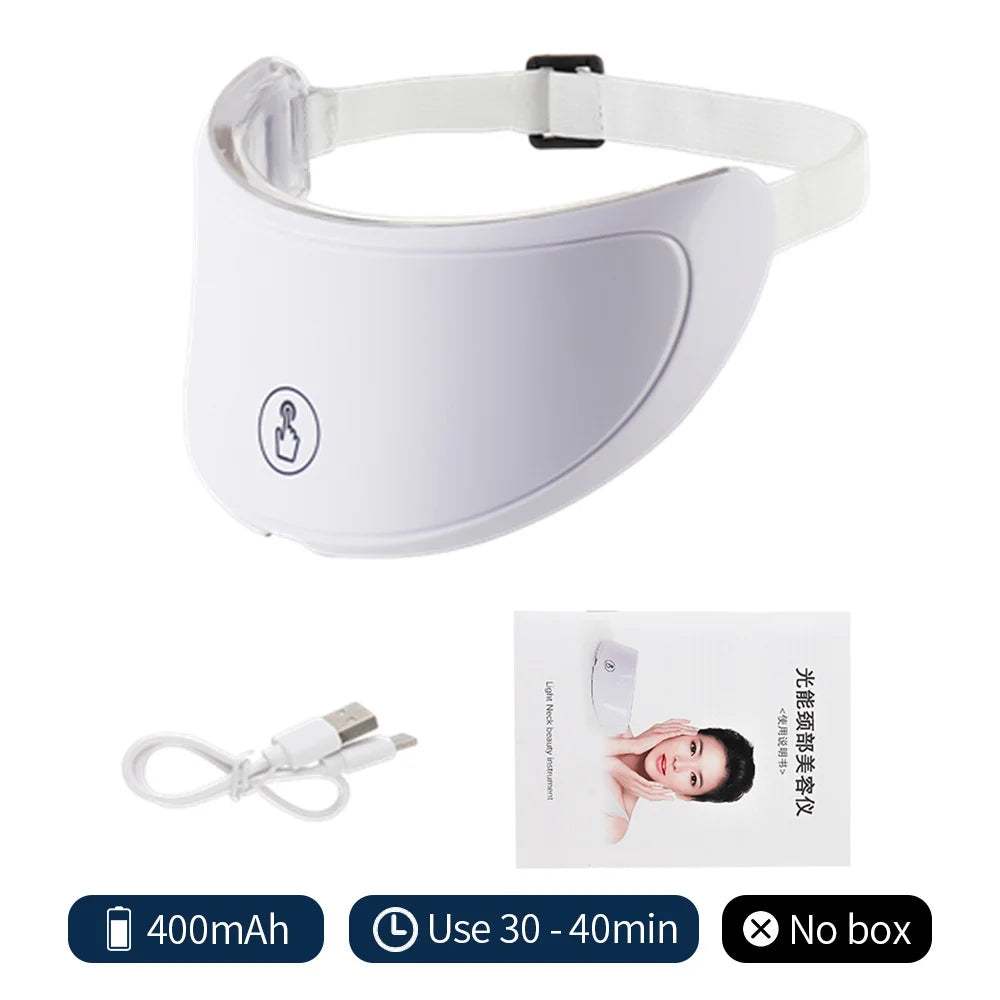 Mascarilla LED para cuello antiedad con terapia lumínica