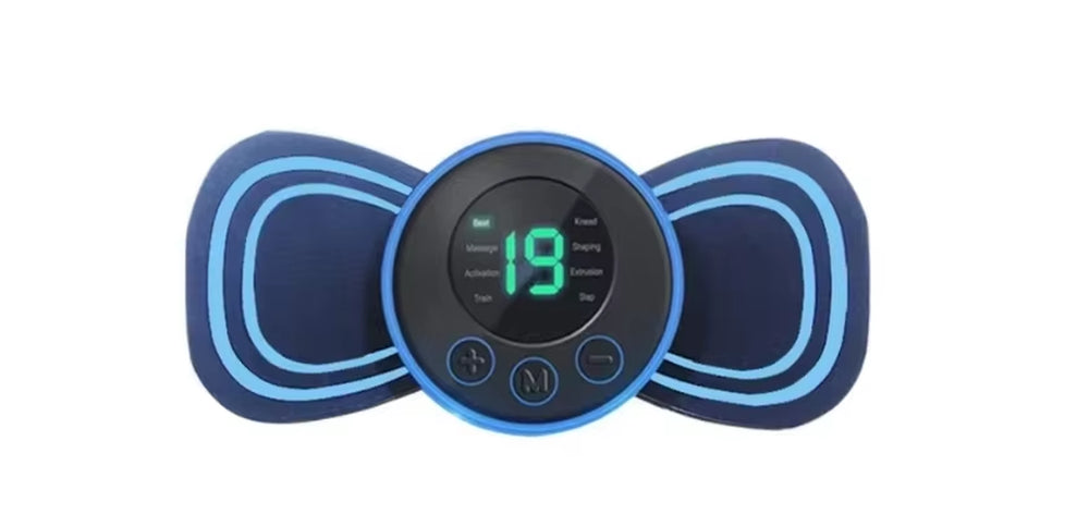 Masajeador De Cuello EMS Con Control Remoto, Mini Parche Cervical Para Espalda, Estimulador, Estera De Masaje, Almohadilla De Gel Portátil, Pegatinas Delgadas