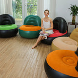Sofá inflable ergonómico con respaldo para interior y exterior