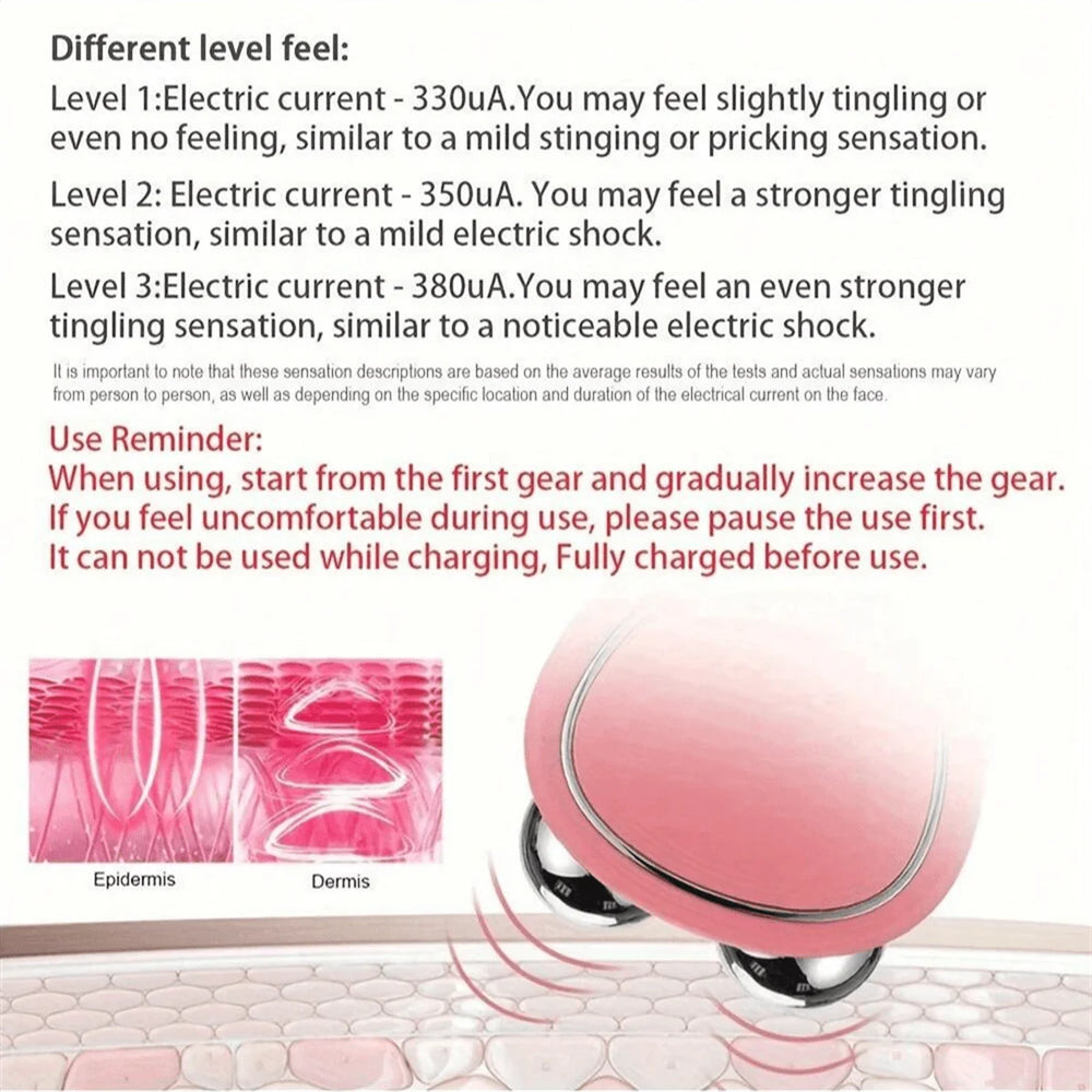 Dispositivo facial microcorriente recargable antiedad