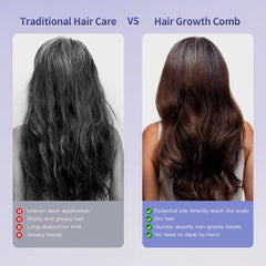 Cepillo masajeador capilar inteligente con luz roja y spray