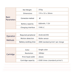 EVEBOT Handheld Portable Printer - Impresora portátil