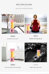 Batidora portátil eléctrica 380 ml para zumos y batidos