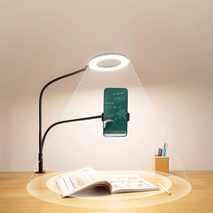 Aro de luz LED con soporte ajustable para móvil