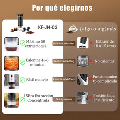 Cafetera portátil eléctrica para cápsulas y café molido