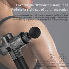Pistola de masaje muscular eléctrica con control LCD