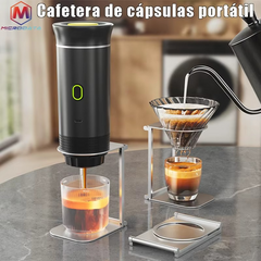 Cafetera portátil eléctrica para cápsulas y café molido