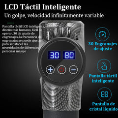 Pistola de masaje muscular eléctrica con control LCD
