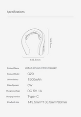 Masajeador Cervical G3 Jeeback con Calor y Pulsos TENS