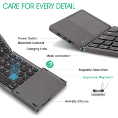 Teclado Bluetooth Plegable Inalámbrico Portátil 64 Teclas