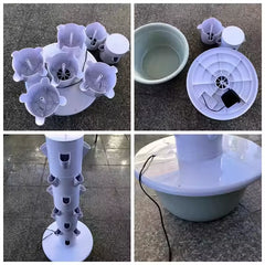 Torre hidropónica vertical 5 niveles para cultivo interior sin suelo