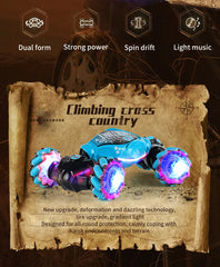 Coche RC acrobático 4WD con control por gestos y LED