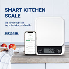 Báscula de cocina digital con Bluetooth para pesar alimentos