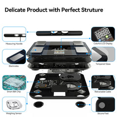 ⚡ Báscula Inteligente de Bioimpedancia 2025 con Análisis Corporal Completo