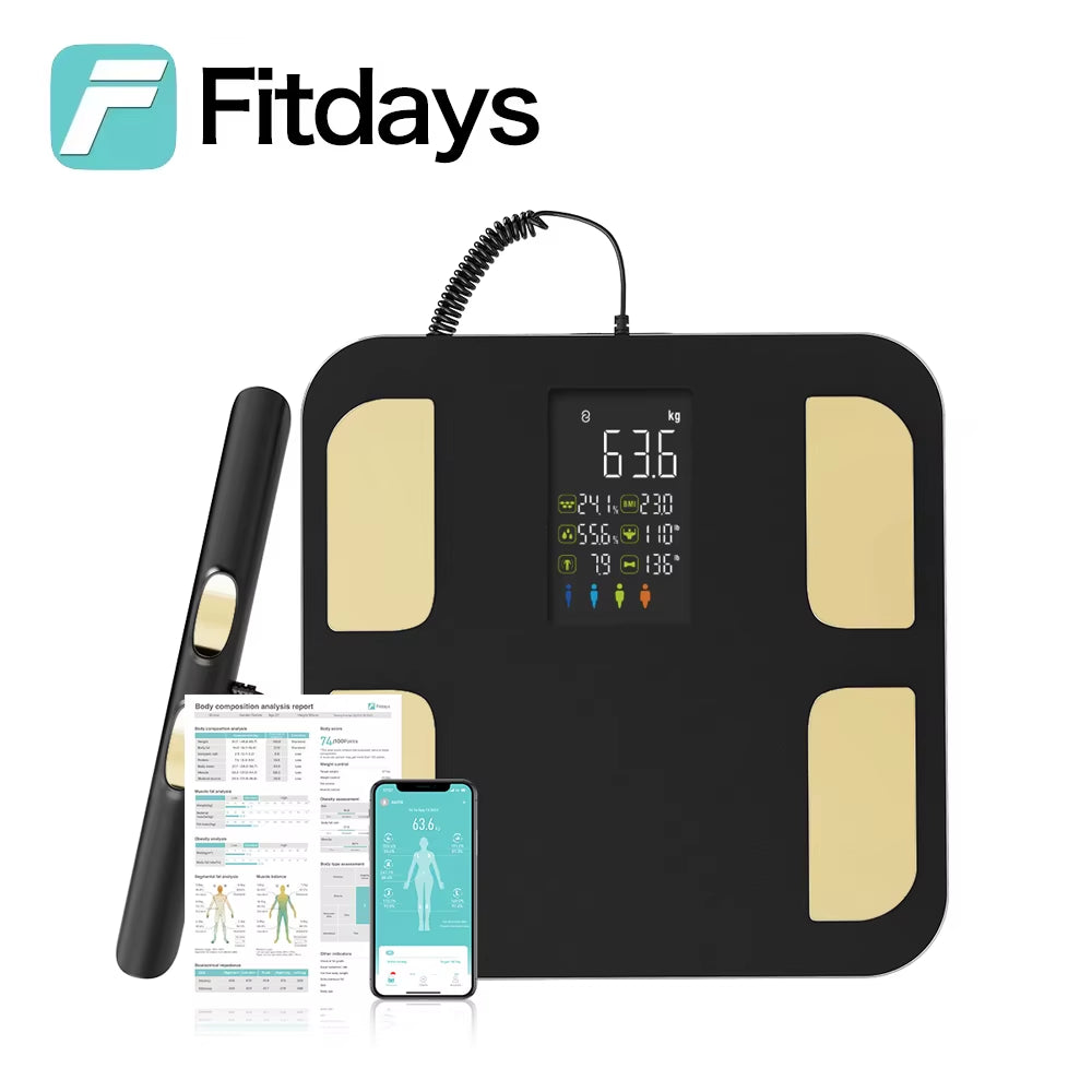 ⚡ Báscula Inteligente Fitdays 8 Electrodos con Análisis Corporal Completo