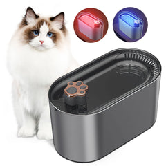 Fuente de Agua 3L para Gatos con Filtro y Luz LED