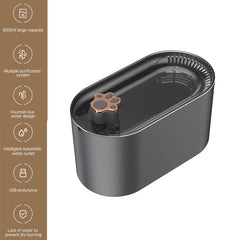 Fuente de Agua 3L para Gatos con Filtro y Luz LED