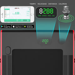 Cinta de correr 2 en 1 con fitness inteligente y app control para casa