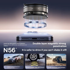 Soporte magnético para móvil coche con succión al vacío 360°