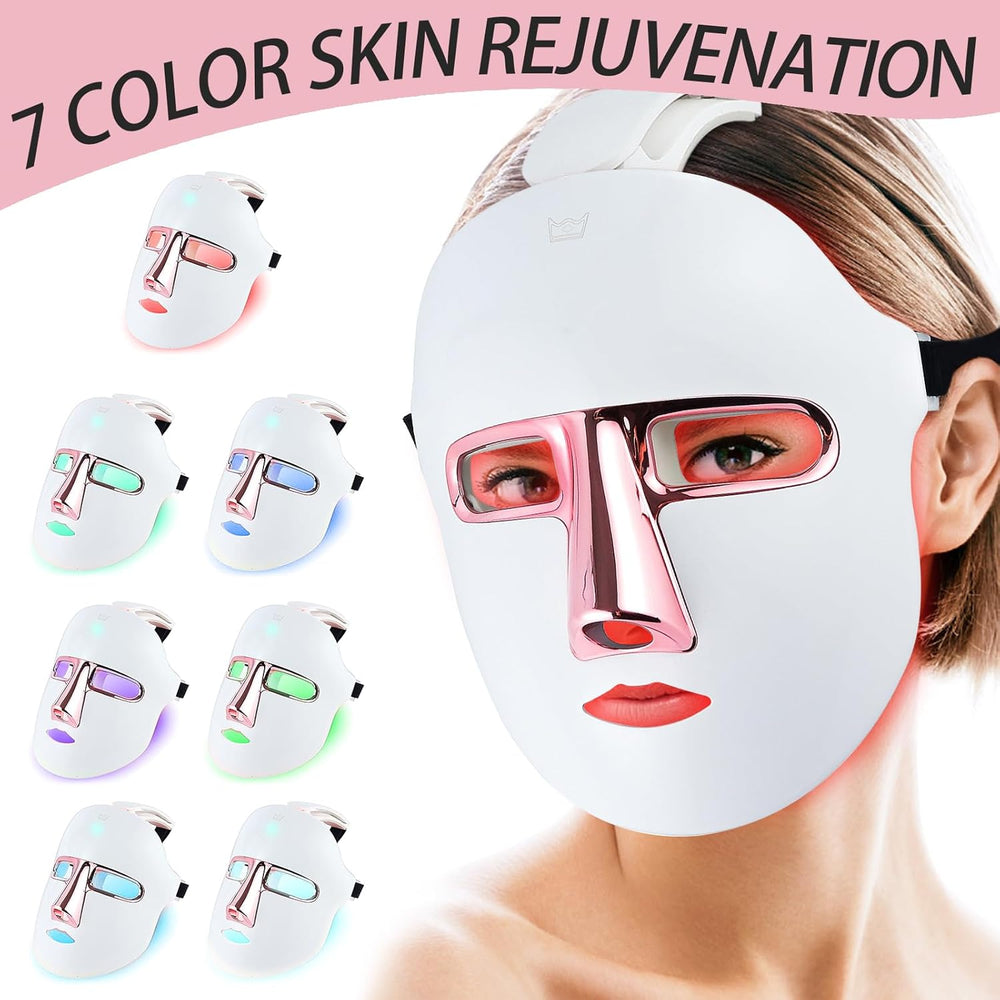 Máscara Facial LED Yearninglife de 7 Colores para Terapia de Luz