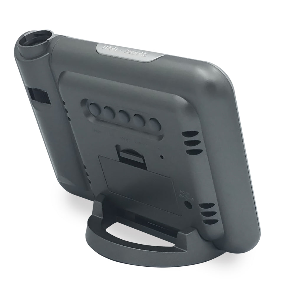 Reloj despertador digital con proyección y clima interior