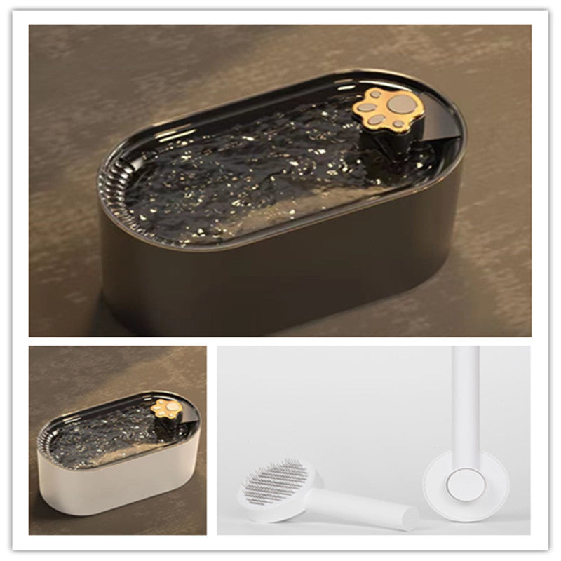 Fuente de Agua 3L para Gatos con Filtro y Luz LED