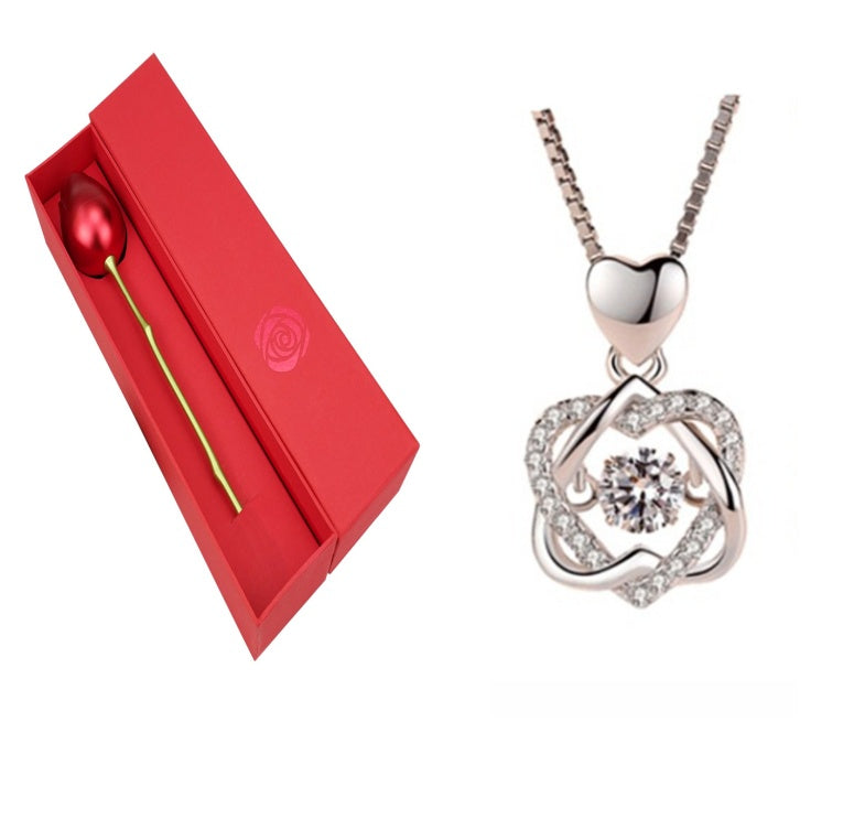 Caja Rosa Metálica para Joyería con Diseño Elegante