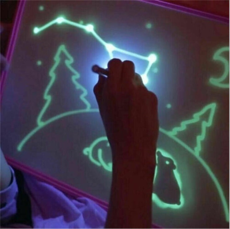 Tableta luminosa infantil para dibujar con luz 3D
