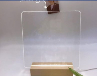 Pizarra Acrílica LED Transparente con Base Iluminada