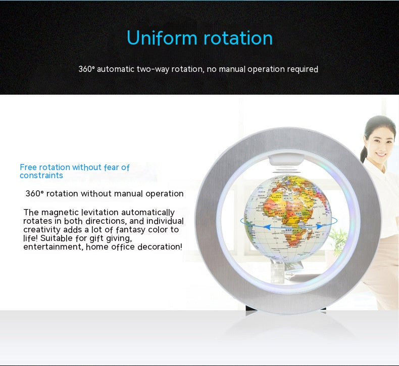 Globo Maglev O-Type con Iluminación LED y Rotación 360°