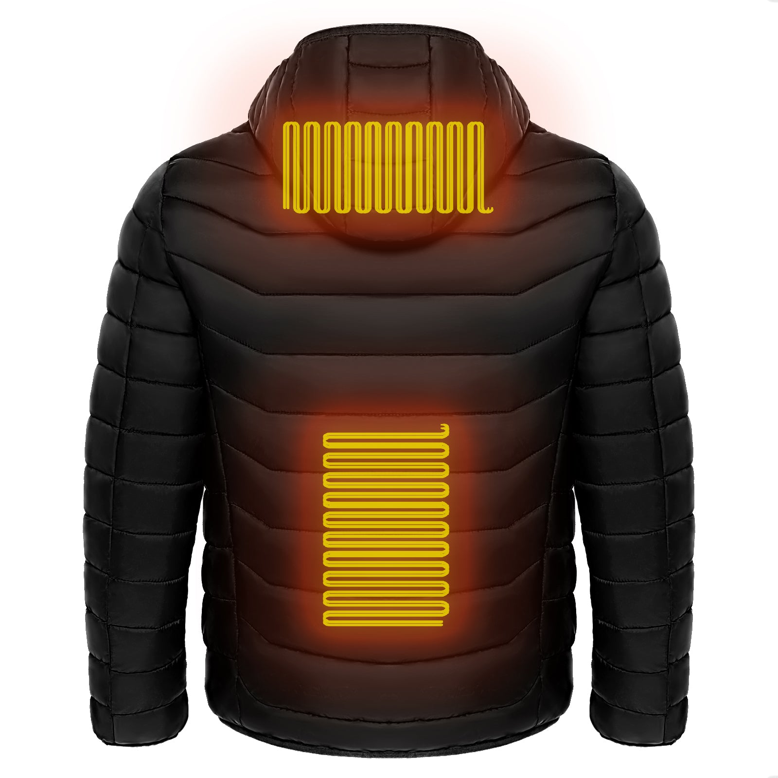 Chaqueta térmica eléctrica acolchada con capucha 9 zonas