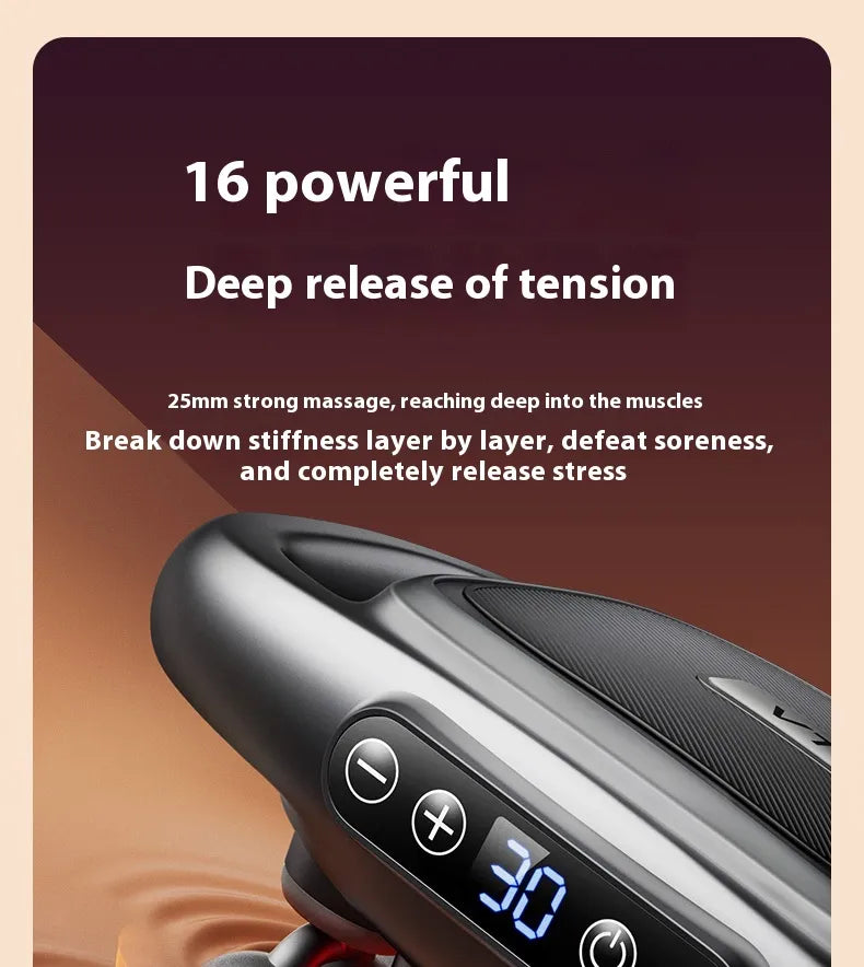 Masajeador de percusión recuperación muscular 30 niveles