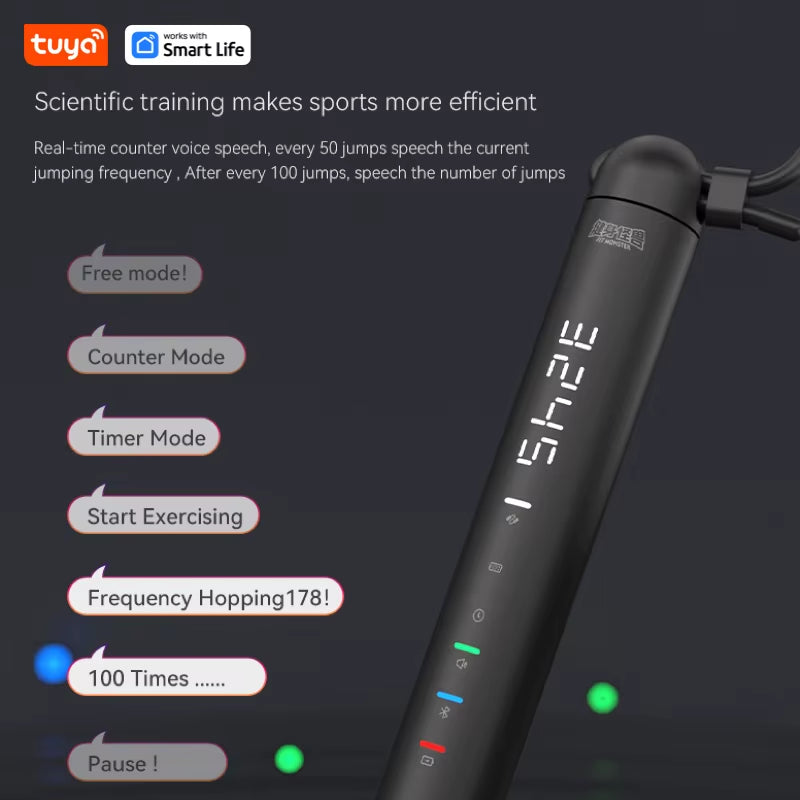 ⚡ Soga de Saltar Inteligente Tuya con APP y Contador Digital