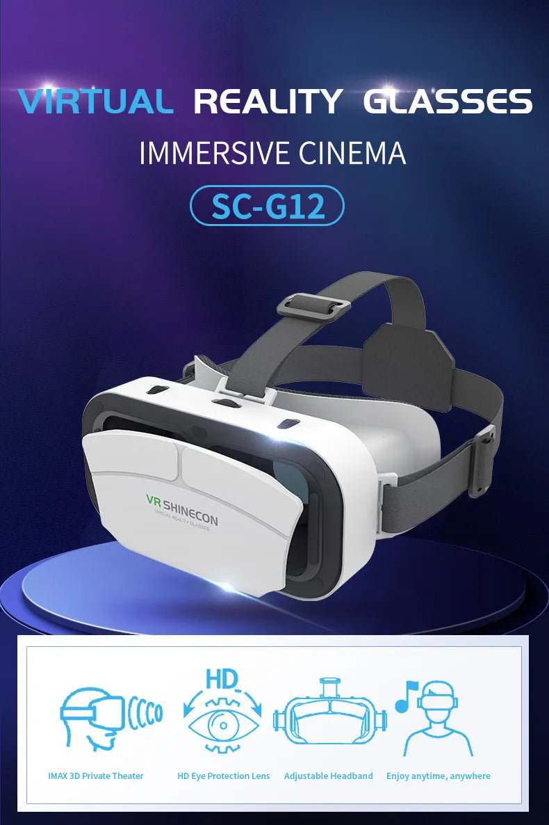 Gafas de Realidad Virtual SHINECON G12 para Smartphone