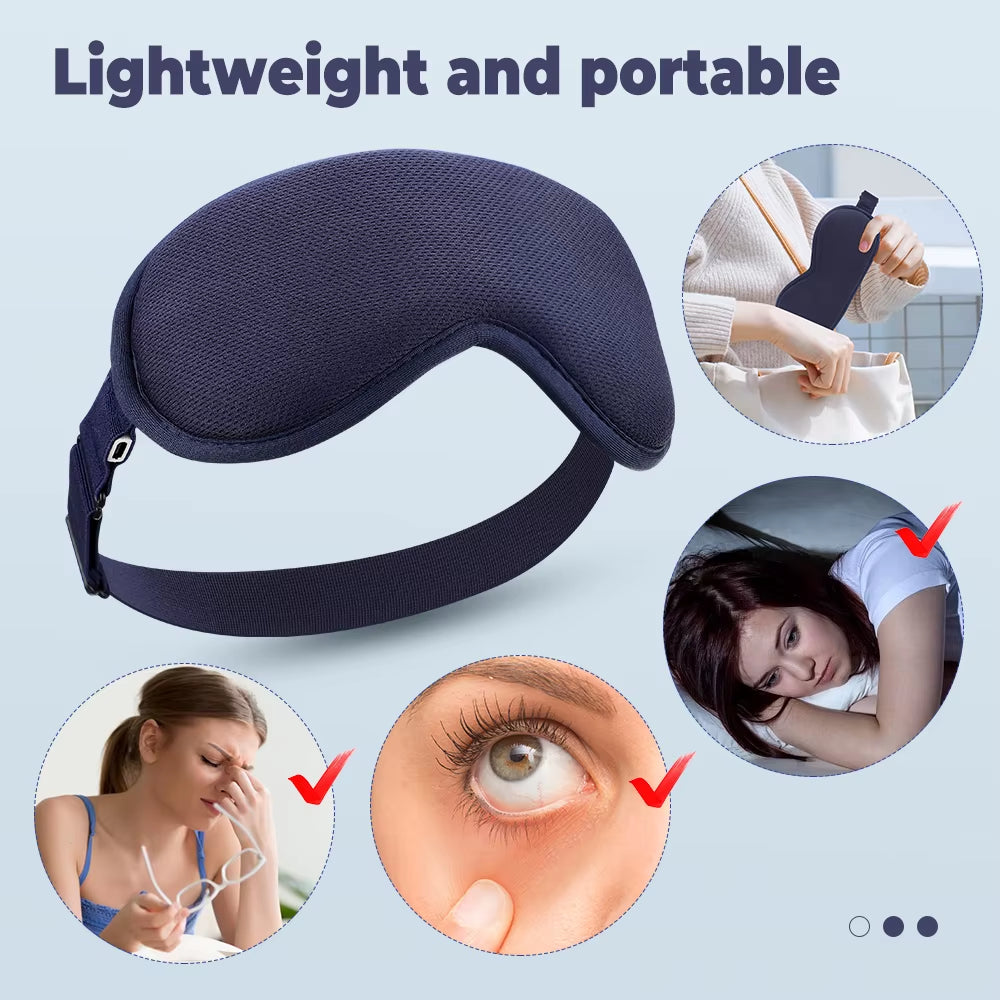 Máscara Ocular Eléctrica con Calor y Vibración 🌙